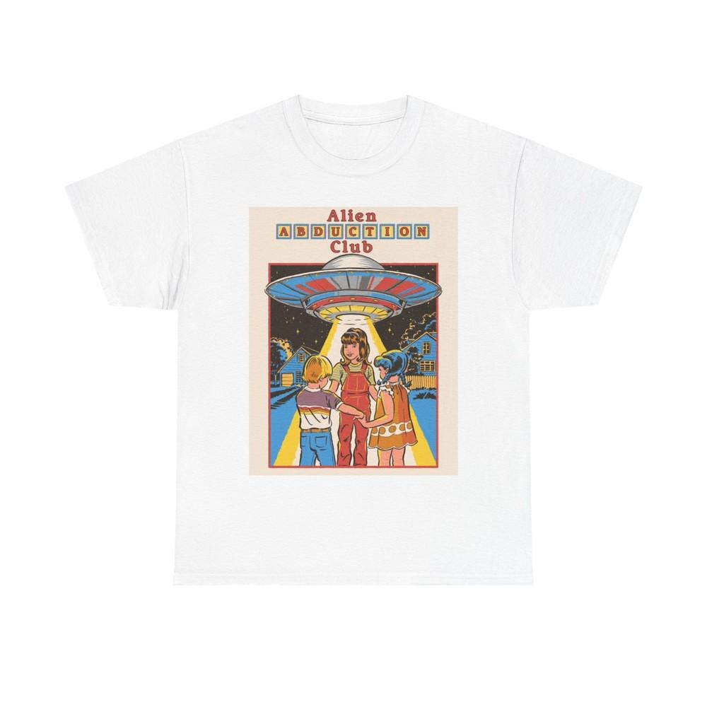 Alien Abduction Tshirt Funny 80s Retro Graphic Unisex Heavy Cotton Tee Unisex T-Shirt S