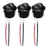 10/1Pcs Round Rocker Switch ON/Off SPST 2Pin Latching Toggle Switch Snap Boat Car Round Switches Pre-Wired 6A/250V 10A/125V
