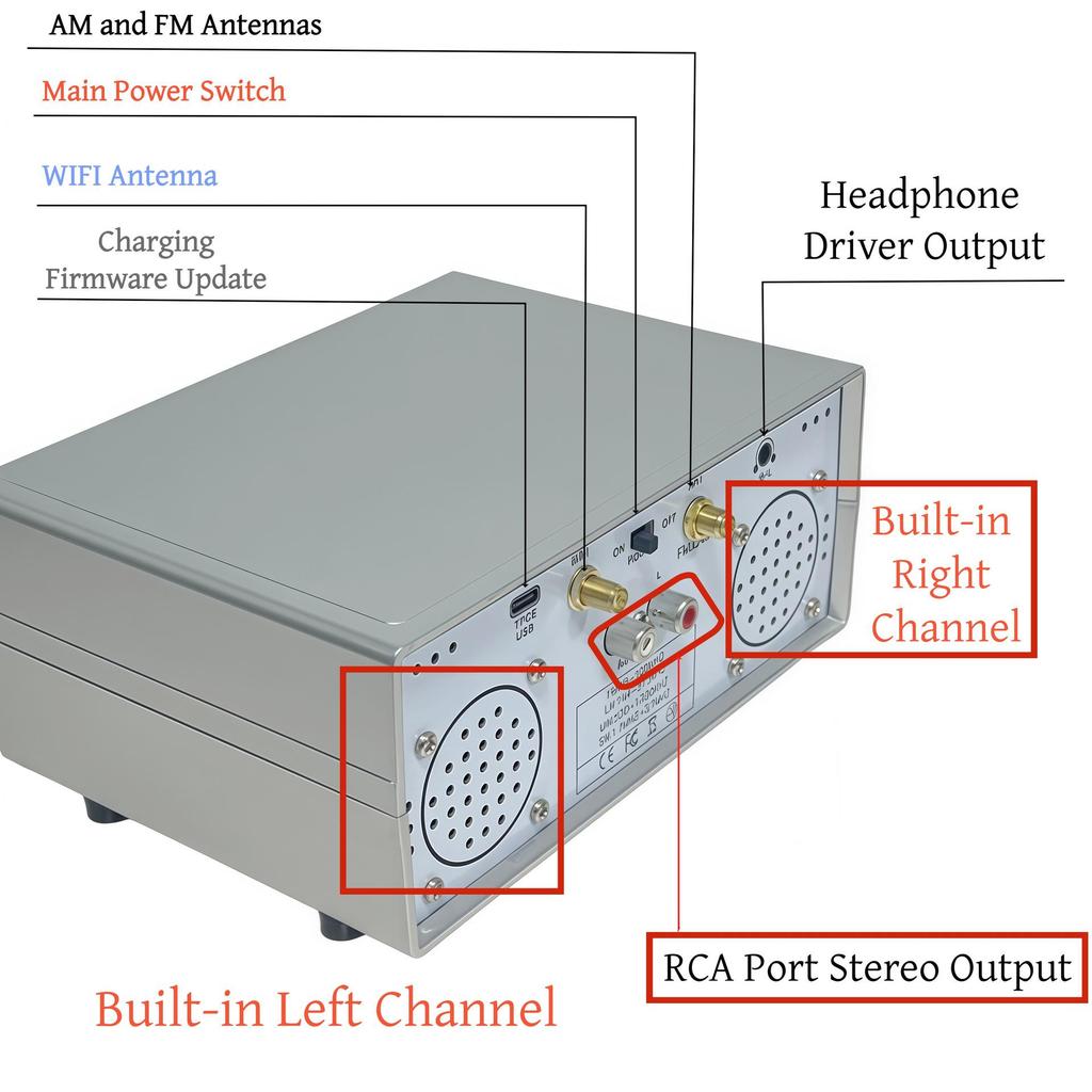 TEF6686 High-Sensitivity Desktop Stereo Radio with Infrared Remote Control
