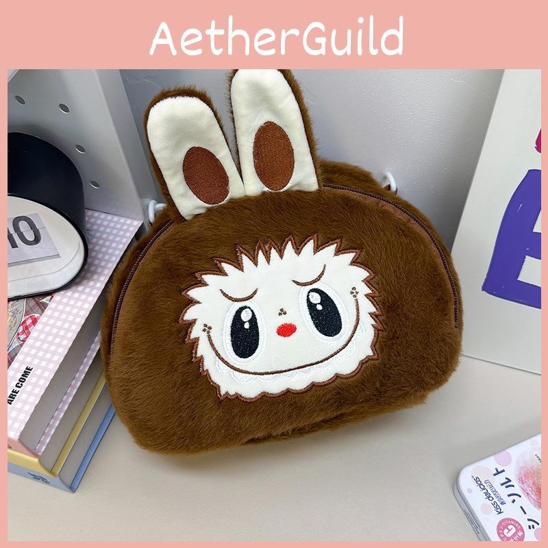 Trendy Spacious And Plush Crossbody Bag For Kids Featuring Fun Cartoon Designs