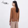 Haier Mans Women's Semi-High Collar Cashmere Blend Sweater