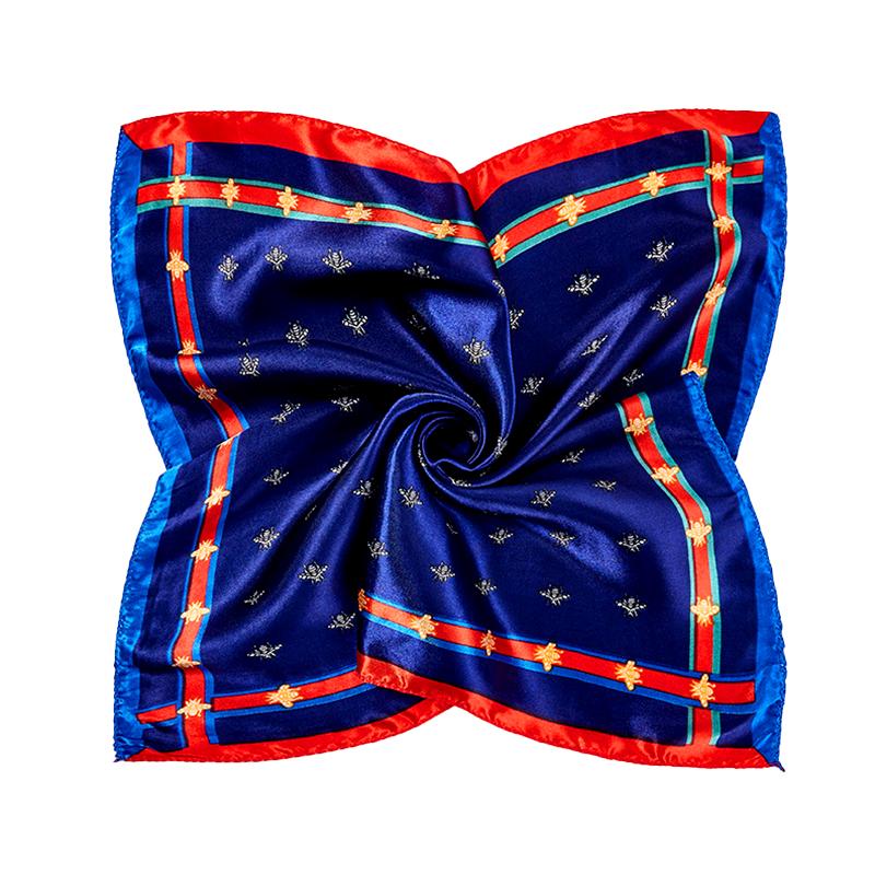1Pc Square Flight Attendants 50x50CM Elegant Women's Scarfs Fashionable Hijab Bandana Polyester