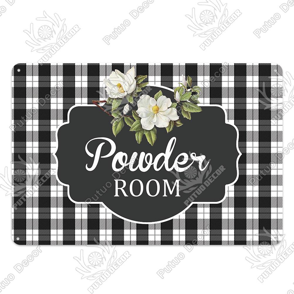 Putuo Decor Room Funny Plaque Metal Vintage Tin Sign Laundry Toilet Powder Retro Wall Art Poster for Home Man Cave Iron Painting