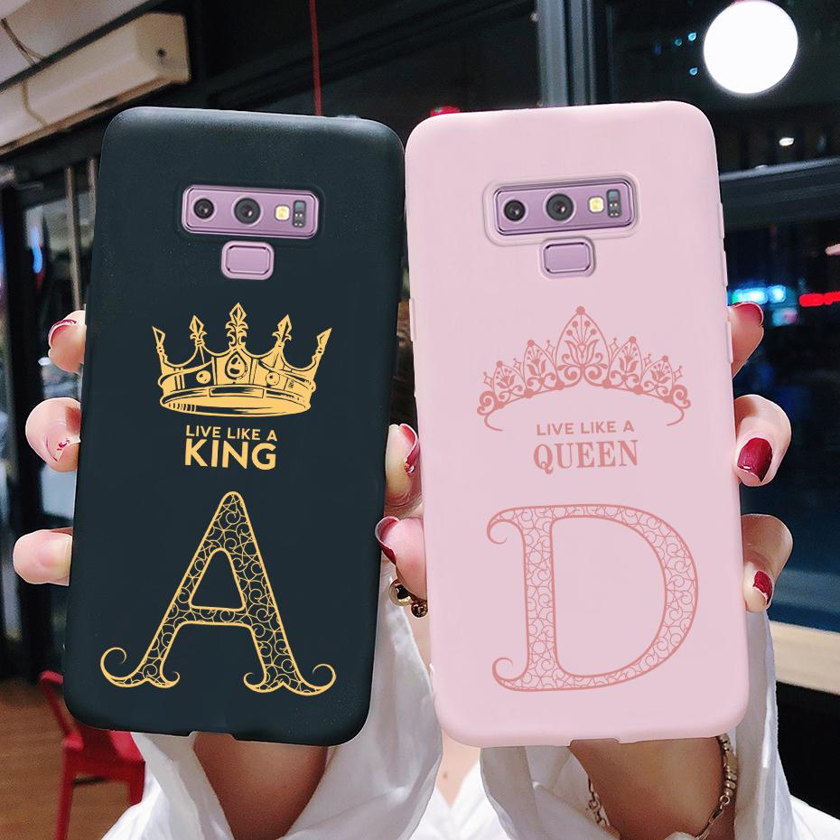 Cute Crown Letters Phone Case For Samsung Galaxy Note 9 Shockproof Protective Back Cover for Galaxy Note9 Silicone Bumper Case