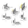 Anti-wear L Shape Stainless Steel Bathroom Tile Insert Floor Drainer Square