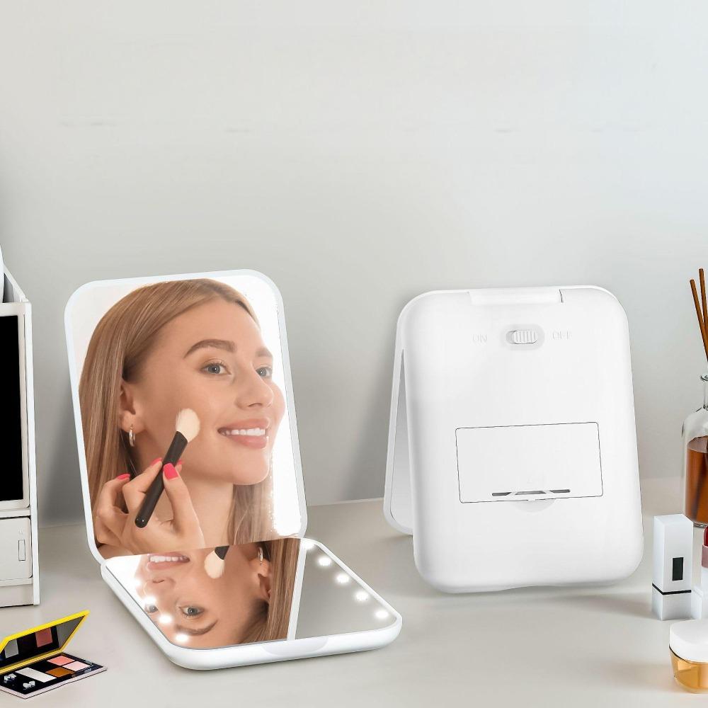 Square Vanity Mirror 2-Sided Cosmetics Mirror Fashion Compact Pocket Mirror  Makeup Tool