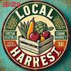 Vintage Farmers Market Metal Sign Round Aluminum Wall Art 8x8 Inch Rustic Home Decor