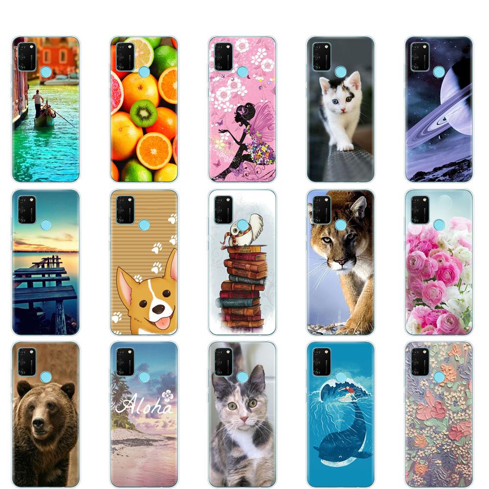 Hülle für HONOR 9A Hülle 6,3 Zoll; Weiche TPU-Silikon-Handyhülle für Huawei Honor 9A 9 A MOA-LX9N Rückseitenschutz Coque Funda Hülle