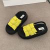 Open-toed fashion woven casual sandals  summer new breathable comfortable versatile thick-soled heightening beach shoes