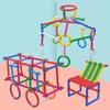 420pcs Multifunctional Creative Building Blocks Set - Assorted Colors & Shapes Magic Wands for Focus & Learning