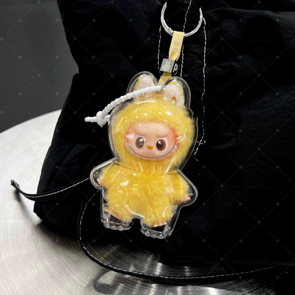 NEW Transparent Protective Case For LABUBU 4 PIN FOR LOVE Series Vinyl Plush Doll Dust Cover Storage Box For LABUBU Accessories