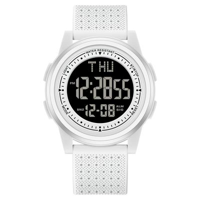 Herren Digital-Sportuhr, Ultraleicht, Schlichtes Design, Unisex, Wasserdicht, Multifunktion, DatumTagAlarmStoppuhr, LED-Licht, Zeitzonenwechsel,