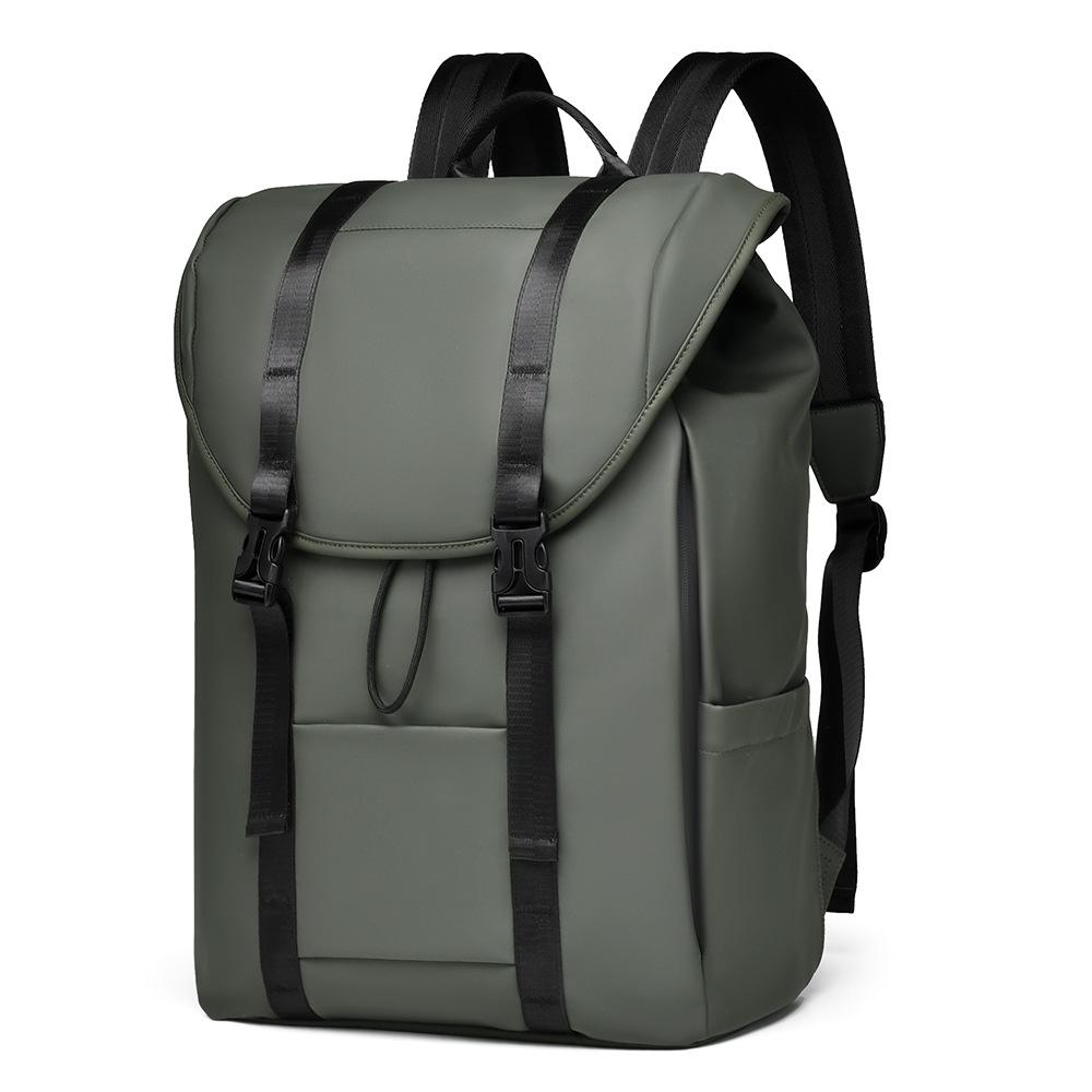Backpack Men's Solid Color Travel Bag Large Capacity Business Bag
