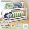 Aluminum Alloy Double-Layer Pull-Out Dish Drying Rack