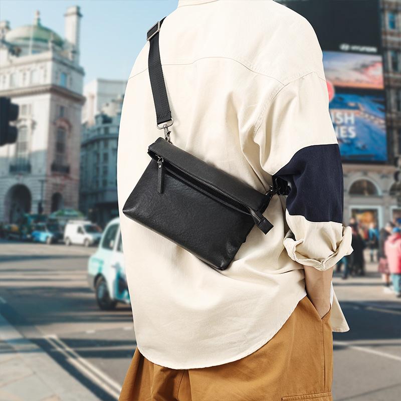 

Сумка-кроссбоди для通勤, Мини-сумка из натуральной кожи для мотоцикла, Сумка на плечо, Маленькая сумка-кроссбоди One Size чёрный