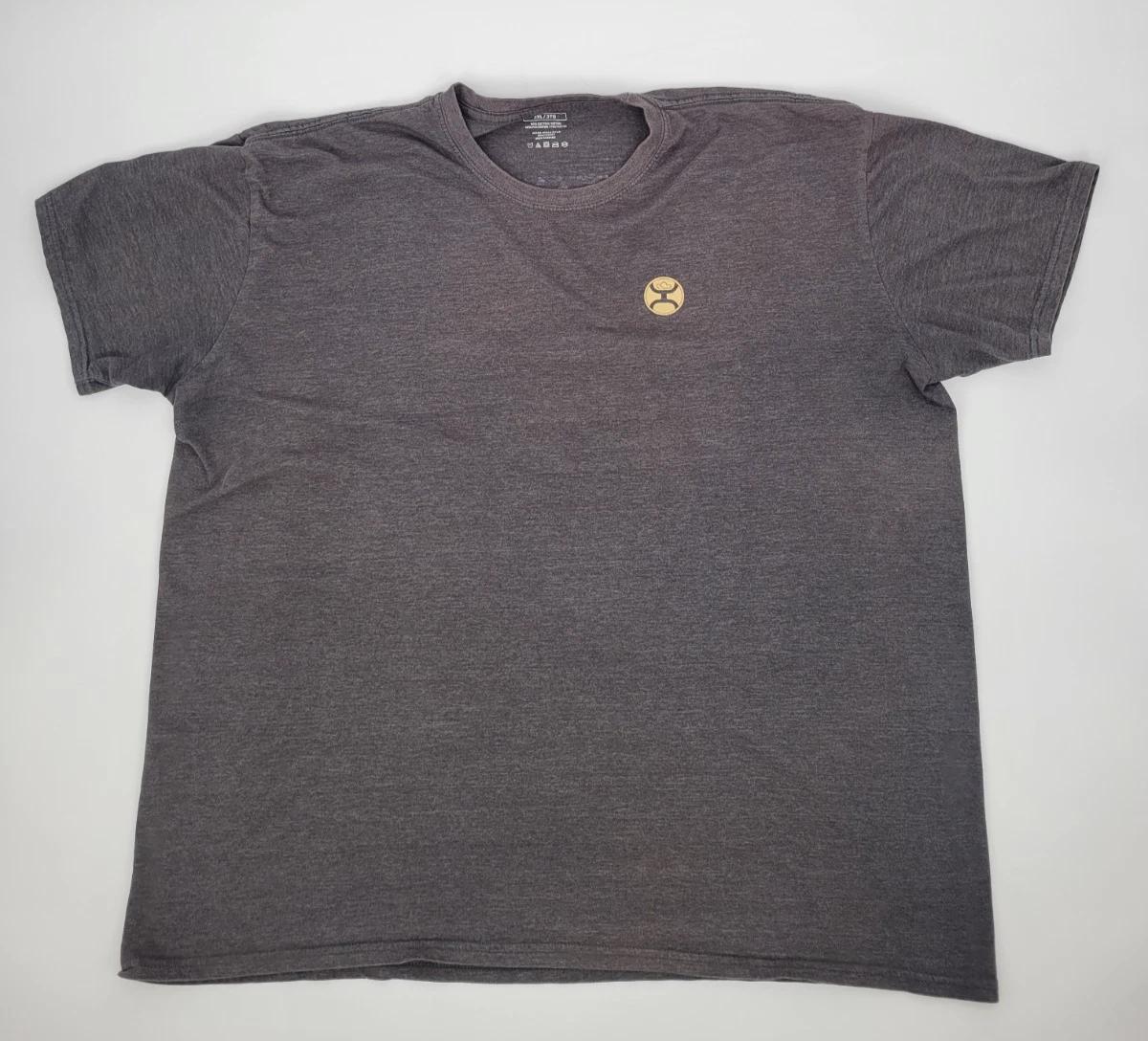 Hooey Mens 3XL Gray Graphic T Shirt Western Rodeo Logo Back Print Tee M