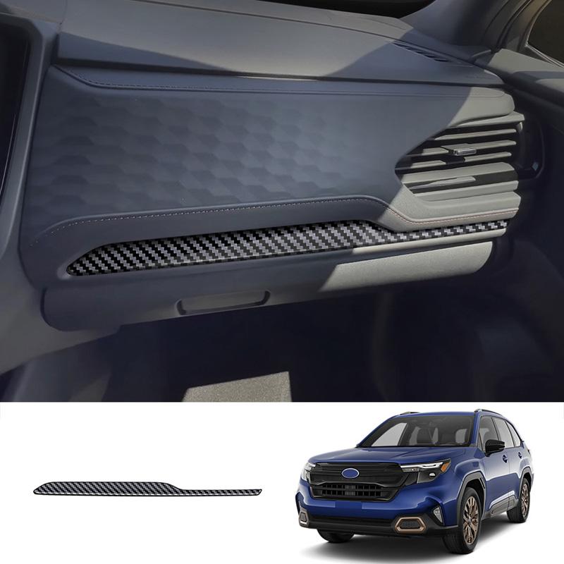 LHD RHD For Subaru Forester 2025 2026  front dashboard center conlose panle strip Copilot glove box cover interior accessories LHD ABS carbonfiber