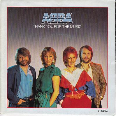 Disque 7 pouces ABBA - Thank You For The Music A3894 Epic 1983 UK Pop Occasion