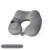 Inflatable U-shaped Travel Neck Pillow - Portable, Ergonomic, Height-Adjustable, Storable Milk Silk Design