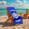 1pc Internazionale Milano Beach Towel, Comfortable and Thick, and Swimming/Bath/Picnic/Camping Towel, Suitable for Seaside Beaches