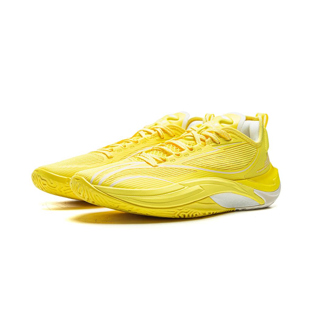 New LiNing Cushioning, Slip Resistant, Abrasion Resistant, Rebound Grip Low Top Basketball Shoes Men's Lustrous Yellow ABAU083-14