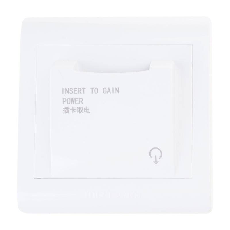 86x86mm Hotel Card Electric Switches Push Button Insert Electrical Power Control Panel with 3 Cards