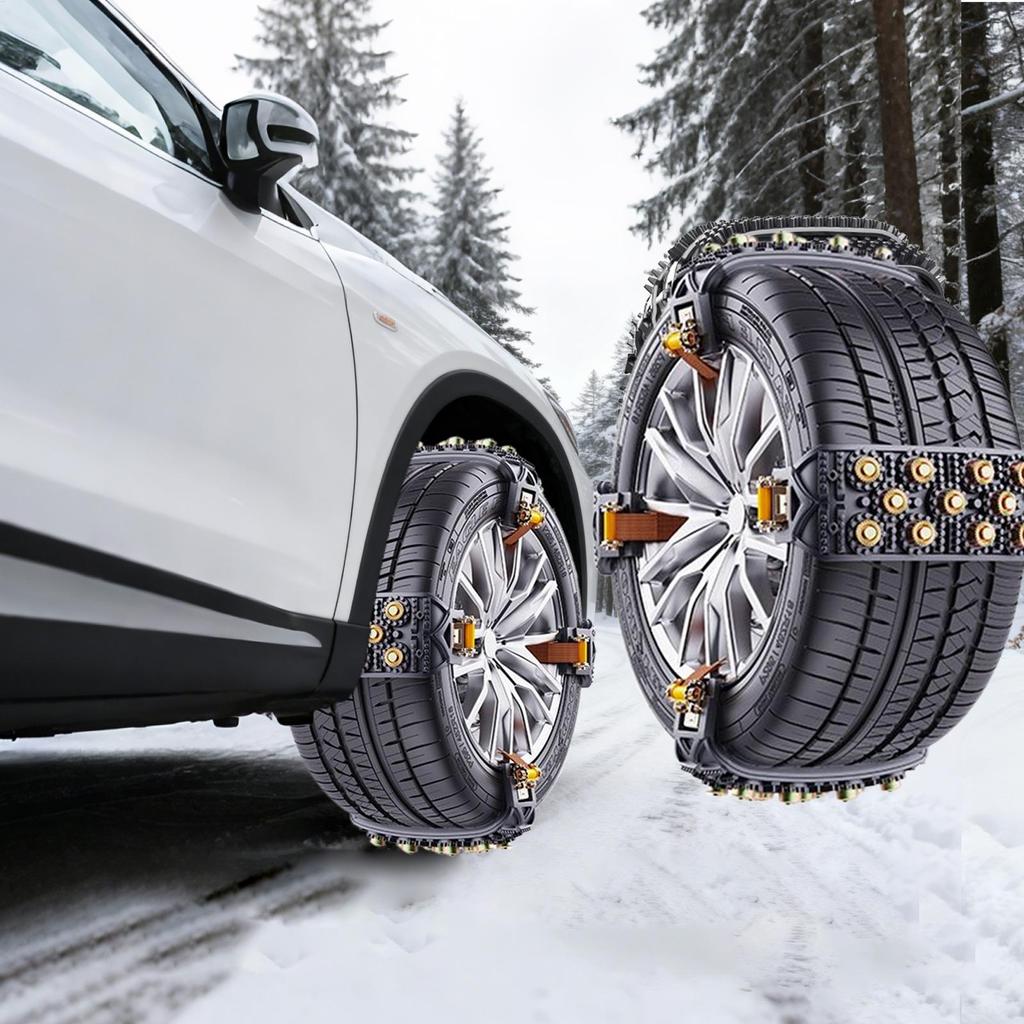 8pcs Winter Tire Snow Chains Anti-Slip Car Snow Tire Chains Fit 165-265mm Wheel Auto Tyre Chains For Car Emergency Safe Chain