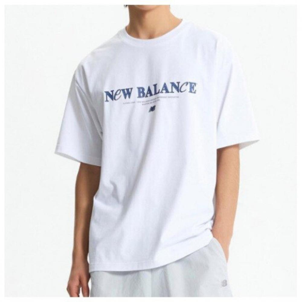 ★★New Balance★★ NBNEF21433 UNI Flying Lettering Short Sl Cheap New Balance ShorT Sleeve T shirT Flying leTTering Rqk