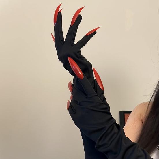 Halloween Claw Gloves Women Paw Gloves with Long Fingernails Cat