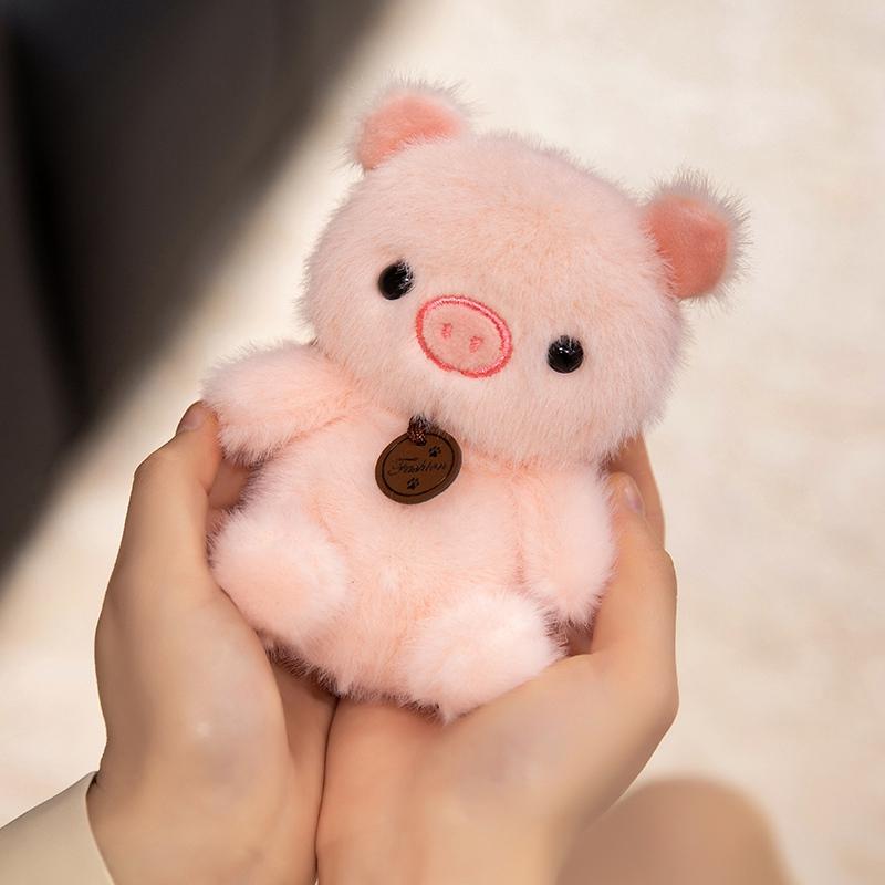 12cm Cute Sitting Animals Red Panda Cat Sloth Plush Pendant Doll Stuffed Capybara Pig Plush Baby Toy Gifts