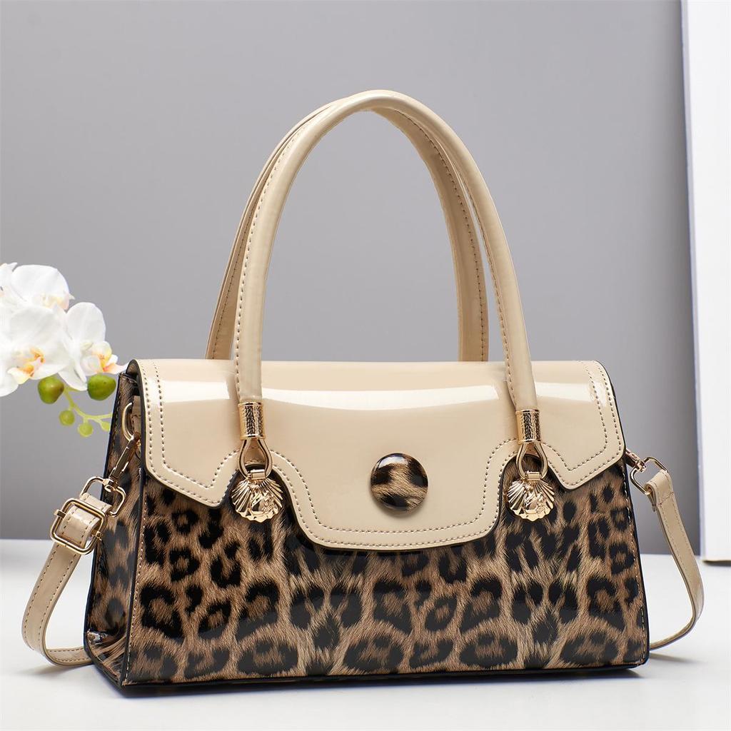 2025 Trendy Leopard Print Crossbody Handbag for Women - Versatile, Stylish Shoulder Bag for Moms