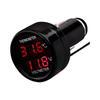 12V 24V Digital Voltmeter Thermometer Cigarette Lighter Style Battery Monitor For Measuring Voltage And Temperature Car Acc B8J4