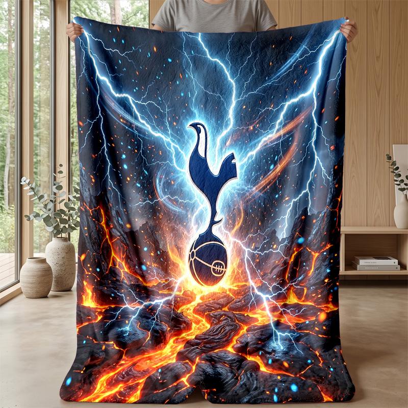 Tottenham Hotspur Theme Blanket Soft Flannel Blanket Plush Throw Blanket Cozy Sofa Bed Blanket for Home Decor