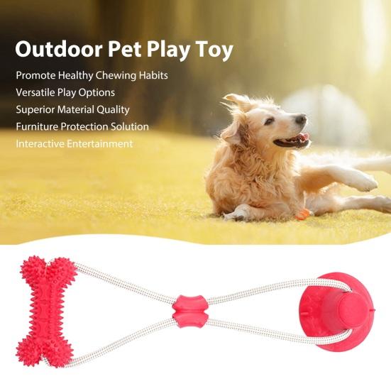 Yousheng Dog Chew Toy for Aggressive Chewers Suction Cup Tug of War Pull Toy Interactive Rope Puppy Teething Toy Dog Molar Bite Toy for Small Large