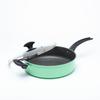 26cm Cast Iron Nonstick Frying Pan With Glass Lid Gas Induction Stove Home Kitchen Use