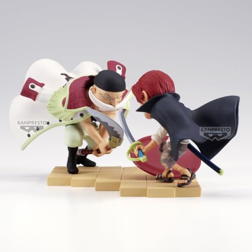 Banpresto Edward Newgate vs. Shanks One Piece collectible figure - World log 13cm multicolor BP29081P ideal anime fans.