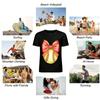 Softball Bow Print Casual Crewneck Tee For Sports Fans Pure cotton T-shirt