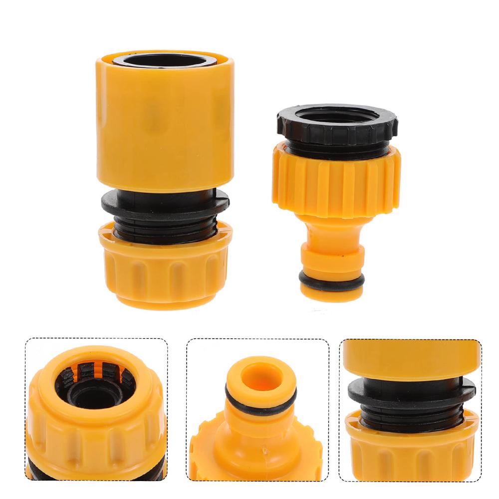 6 Pcs Garden Quick Hose Connector 1/2” End Double Male Hose Coupling Joint Adapter Extender Set For Hose Pipe Tube