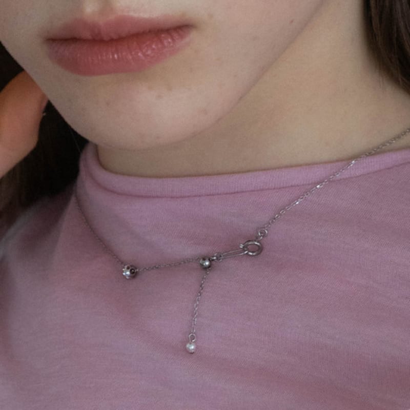 Pearlymore Small Crystal Slide Ball Necklace_PM25N027SS