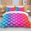 Fantasy Fish Scale Art Print Bedding Set Duvet Cover 1 Duvet Cover 2 Pillowcases Adult And Children Bedding Set Luxury Gril Gift
