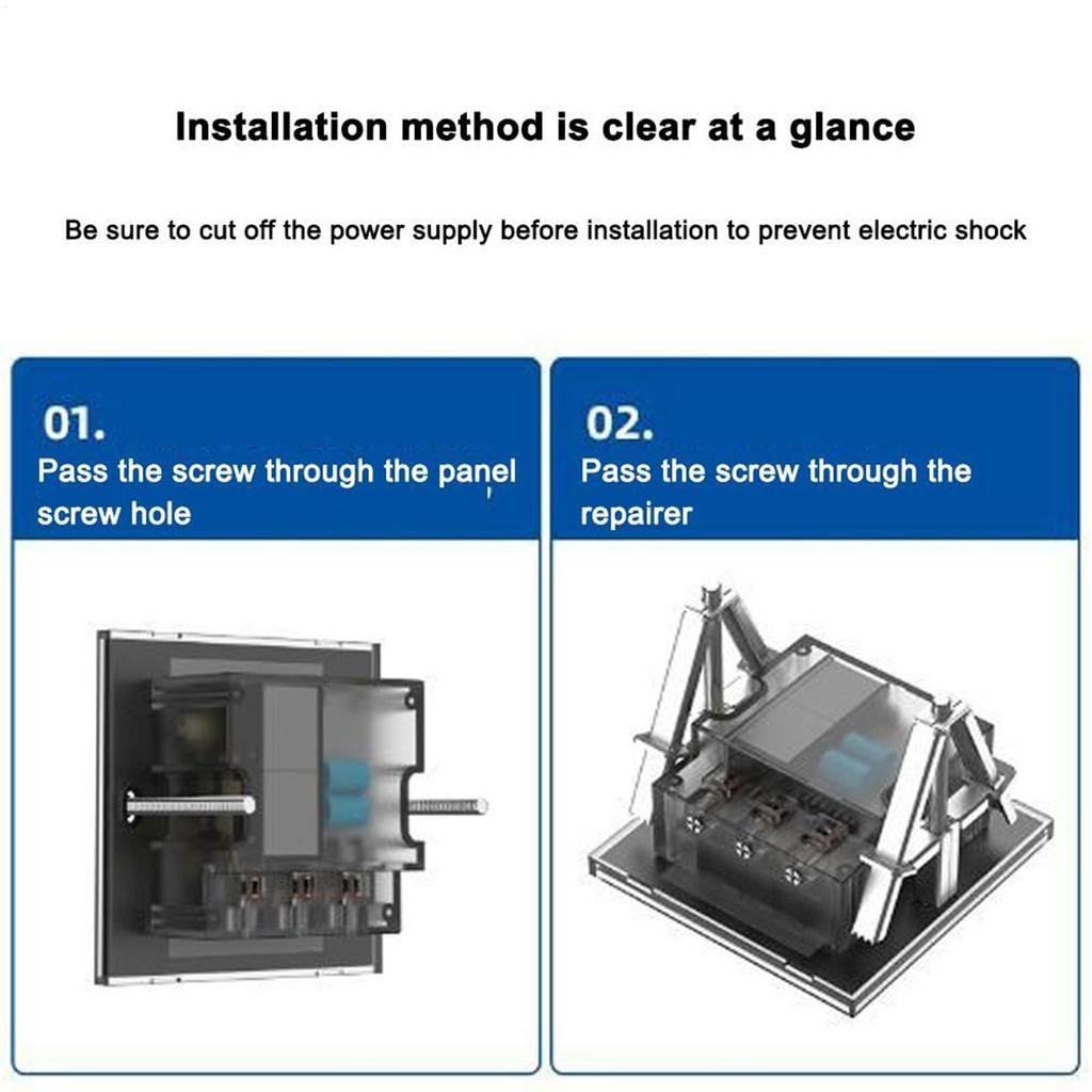 Electric Box Repair Kit 10 Pieces Electrical Outlet Fixing Device 86/118 Type Fixer Maintenance For Mechanics Projects