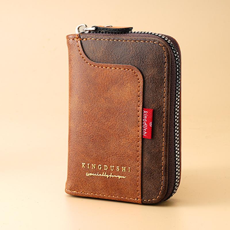 New Men'S Wallet Men'S Short Wallet Wear-Resistant Practical Wallet Large Capacity Durable Wallet