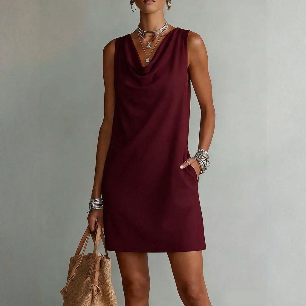 Abito a Camicia a Righe da Donna Manica Corta Abbottonatura Frontale Casual Vestito dalla Vestibilità Larga