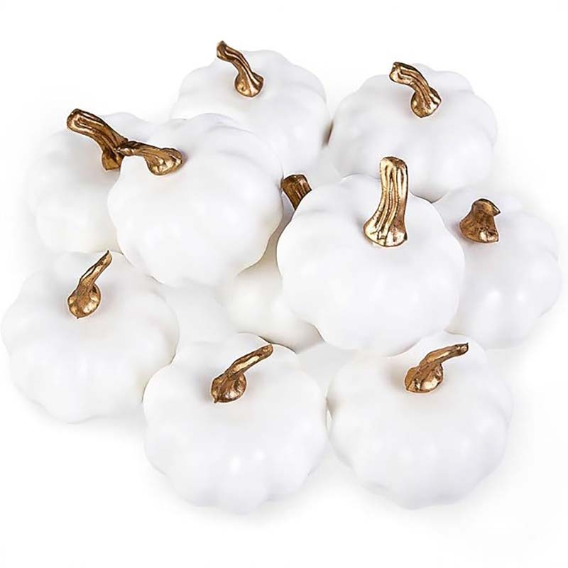 

WTEMPO White Halloween Pumpkin-shaped Ornaments for Festive Atmosphere and Scene Decoration DIY Painting Pumpkin-shaped Ornaments 10pcs белый