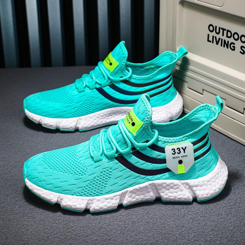 Cold sticky outdoor sports running shoes, multi-color optional breathable flying mesh shoes, light casual shoes