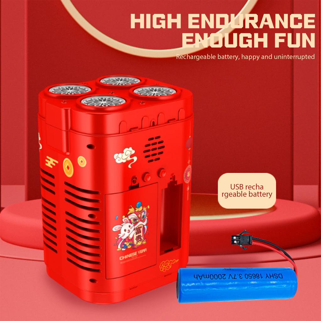 Multi-hole Firework Bubble Machine Colorful Bubble Blower Toys For Wedding Spring Festival