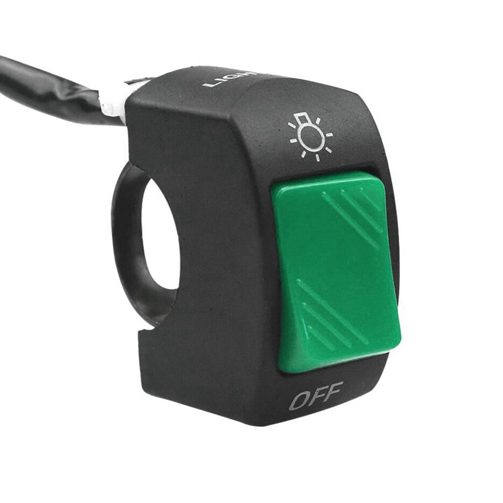 

Новый 12 В переключатель фар поворотники руль переключатель вкл-выкл кнопка прочные аксессуары для мотоциклов 6 цветов зелёный