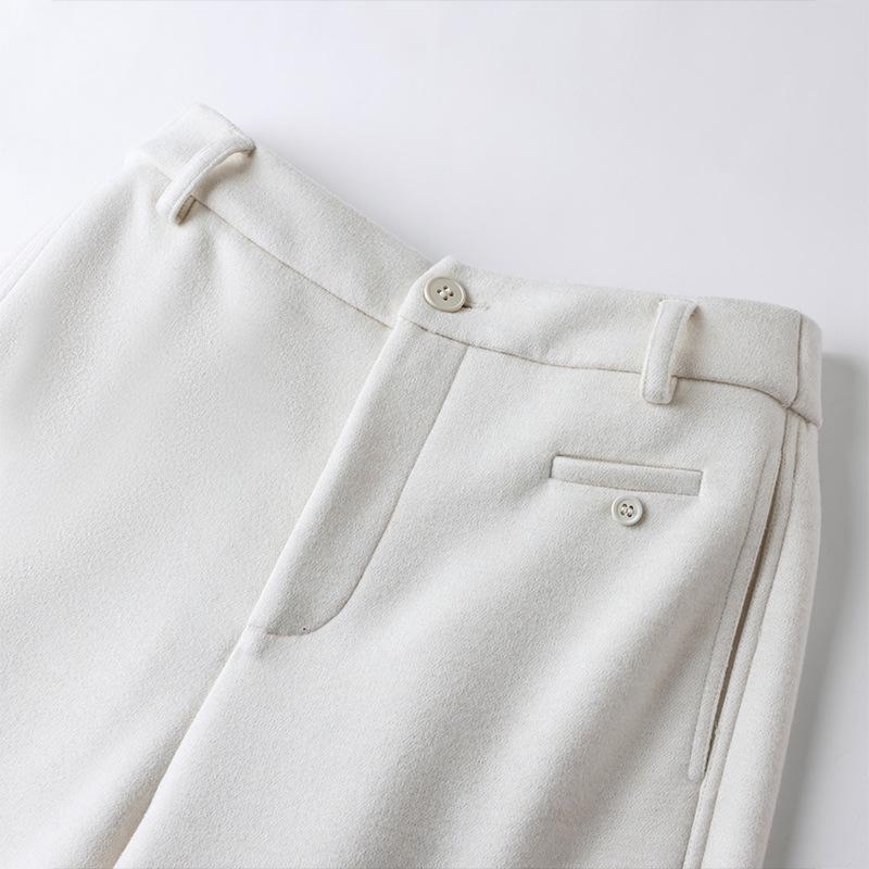 Women's High-Waist Wide-Leg Pants - Solid Color, Slimming & Casual, 2026 Early Spring Collection