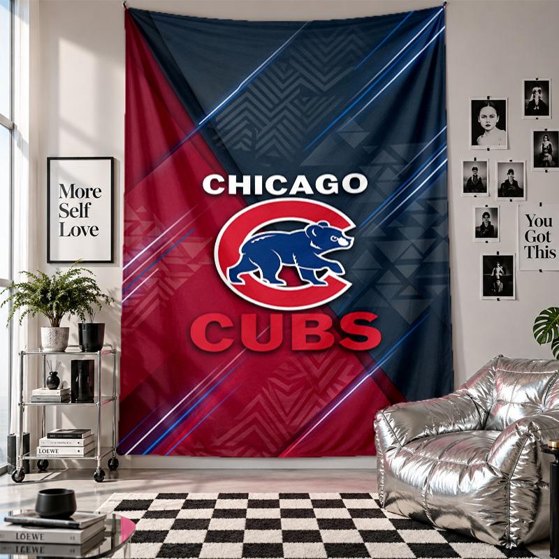 Chicago Cubs Wall Tapestry Home Decor Wall Hanging Cloth for Bedroom Living Room Background