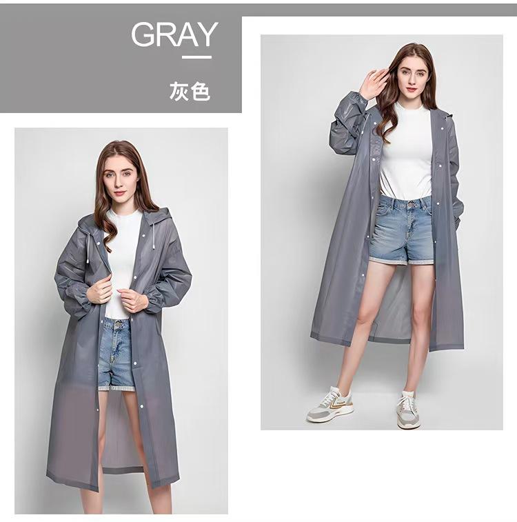 Adult thickened non-disposable raincoat travel eva outdoor travel portable thick raincoat